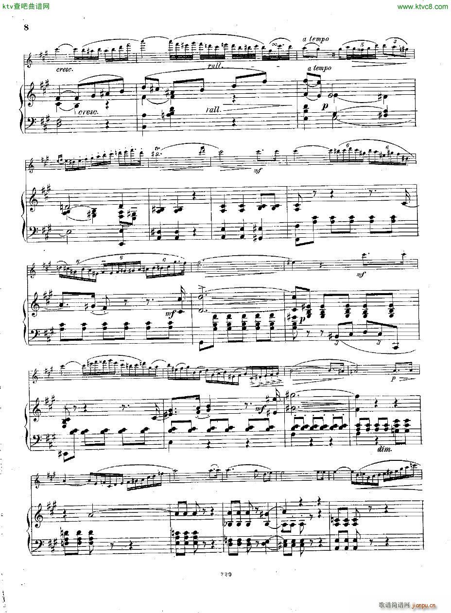 Andersen op 2 Ungarische Fantasie fl pno(钢琴谱)8