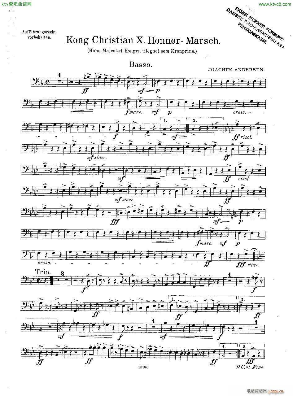 Andersen Kong Christian X Honn rmarsch orch(钢琴谱)8
