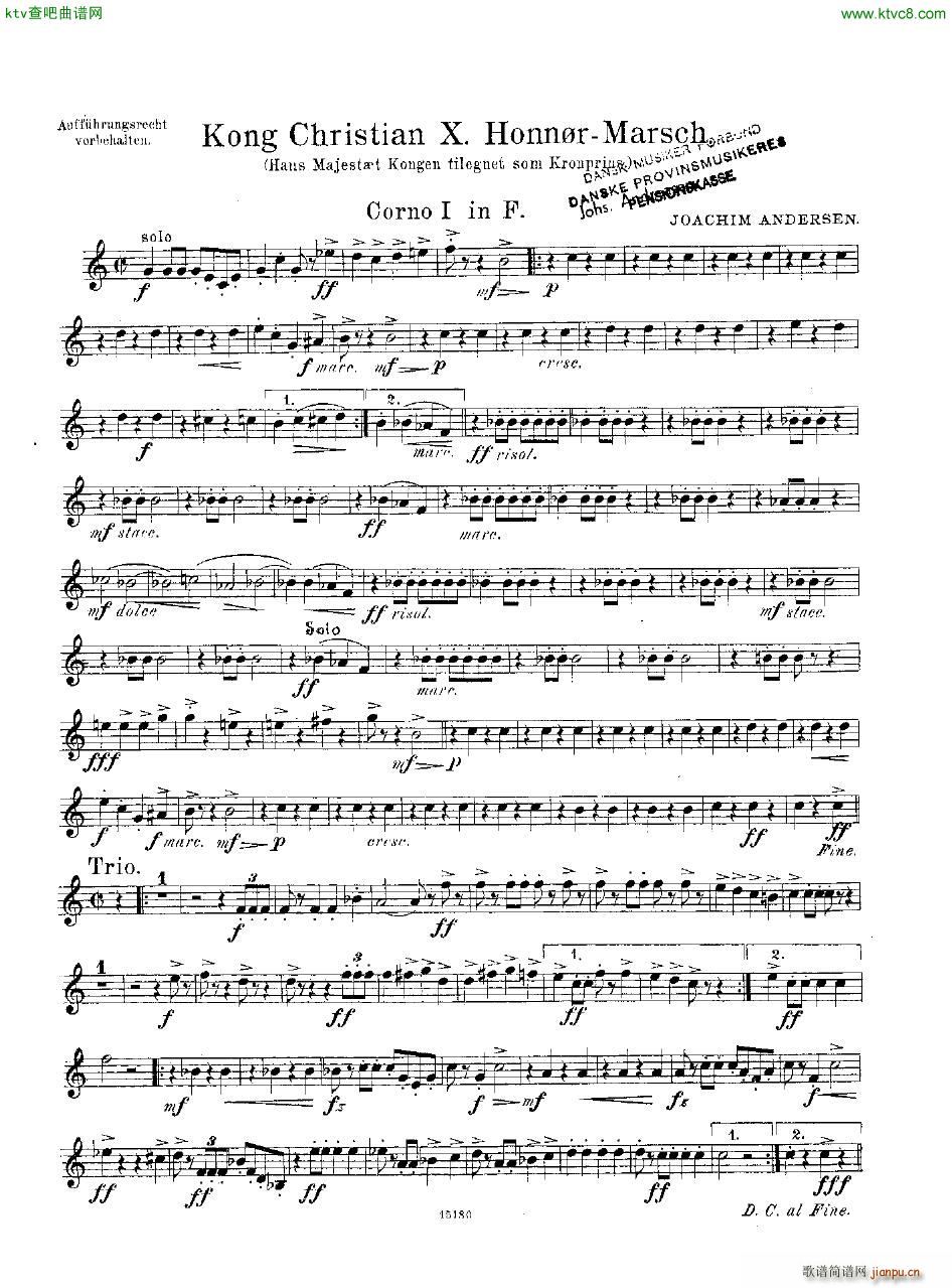 Andersen Kong Christian X Honn rmarsch orch(钢琴谱)18