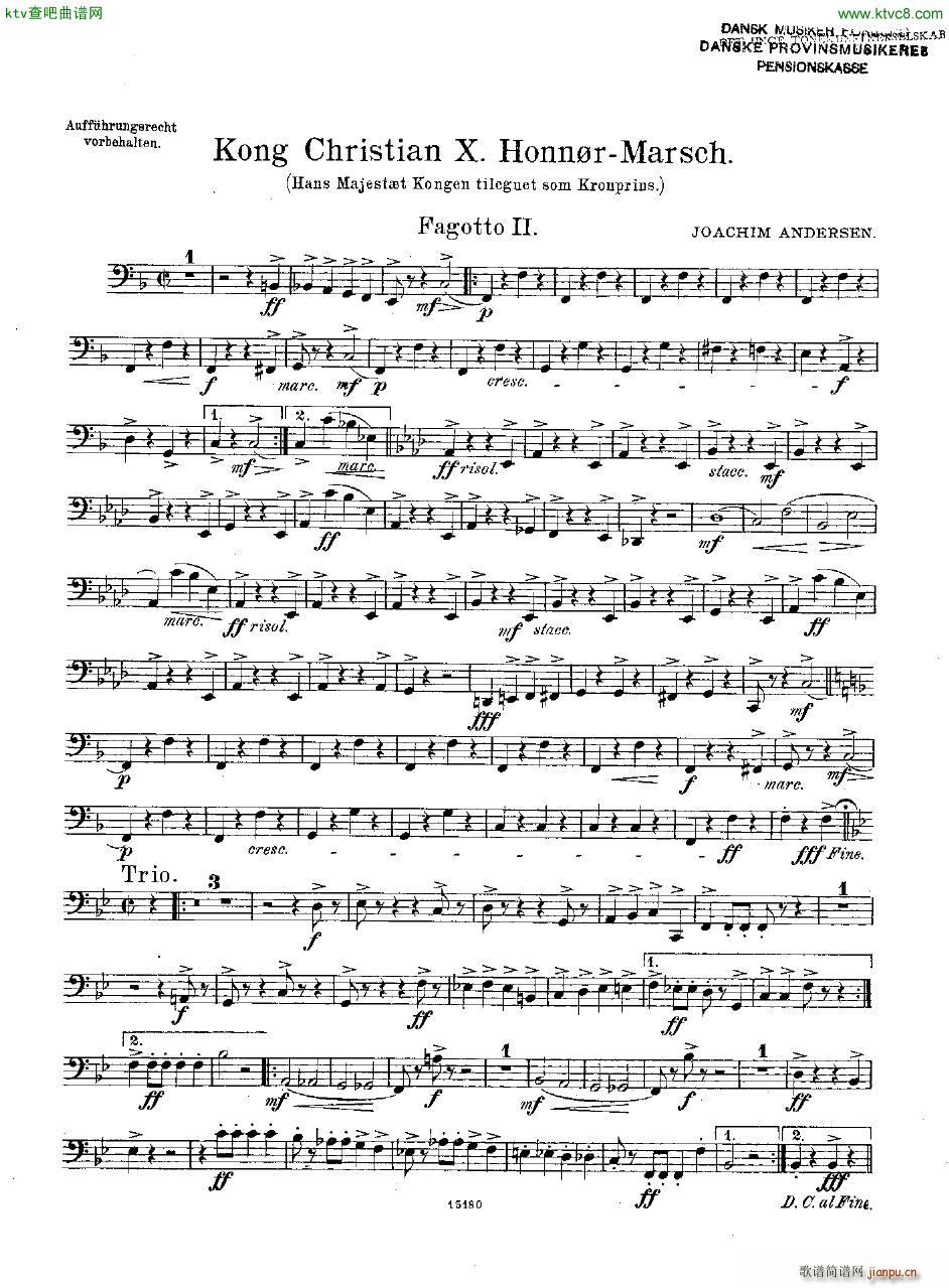 Andersen Kong Christian X Honn rmarsch orch(钢琴谱)17
