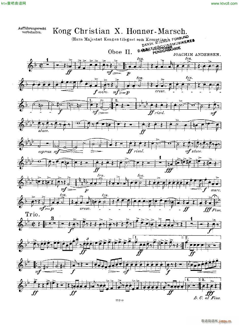 Andersen Kong Christian X Honn rmarsch orch(钢琴谱)13