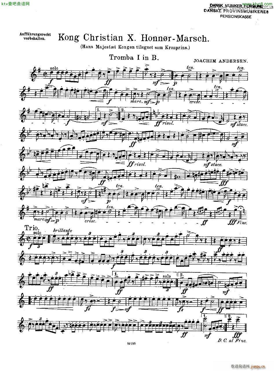 Andersen Kong Christian X Honn rmarsch orch(钢琴谱)22