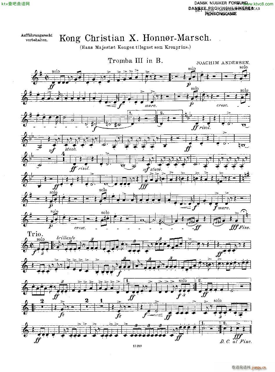 Andersen Kong Christian X Honn rmarsch orch(钢琴谱)24