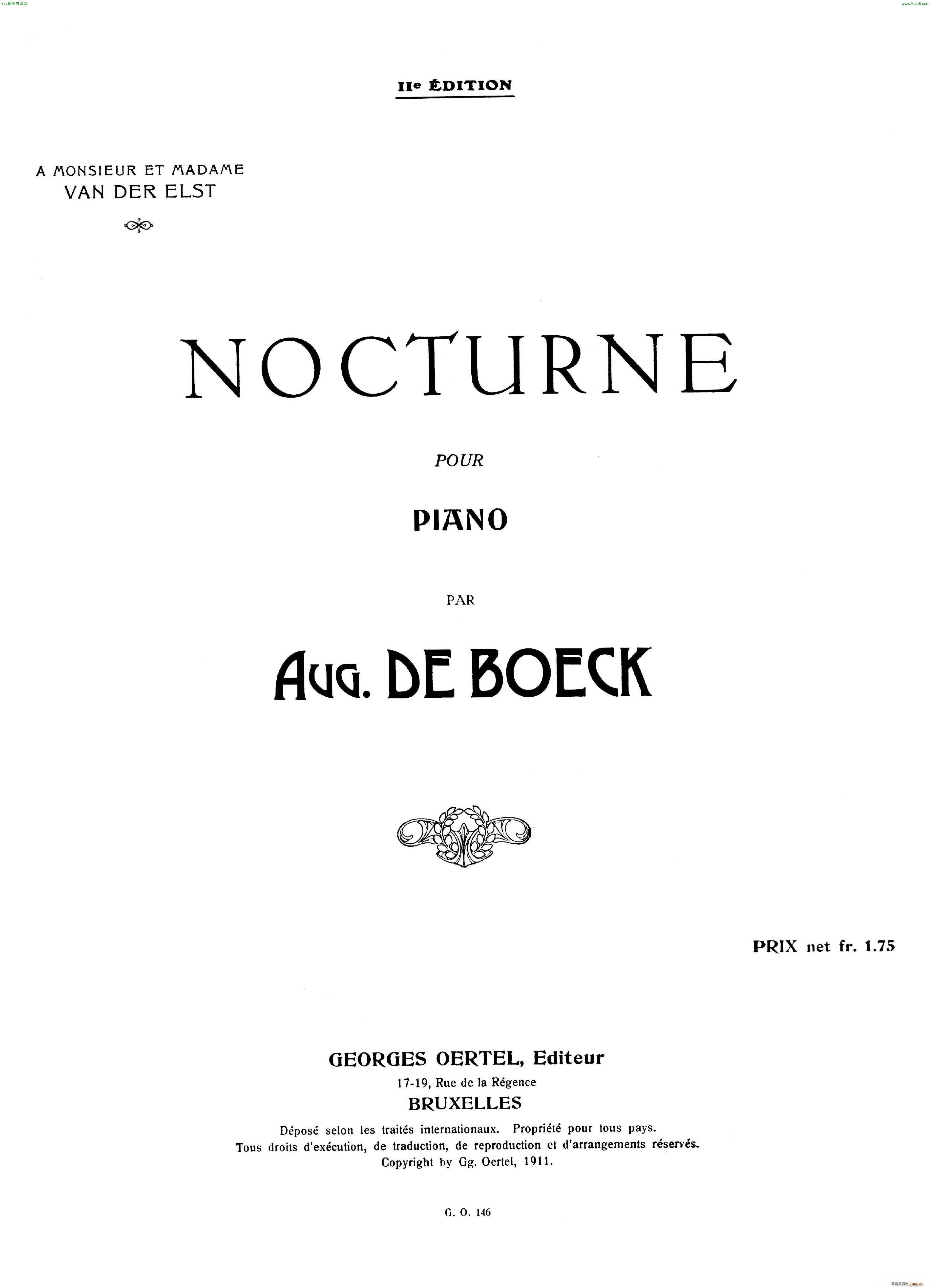 De Boeck Nocturne(钢琴谱)1
