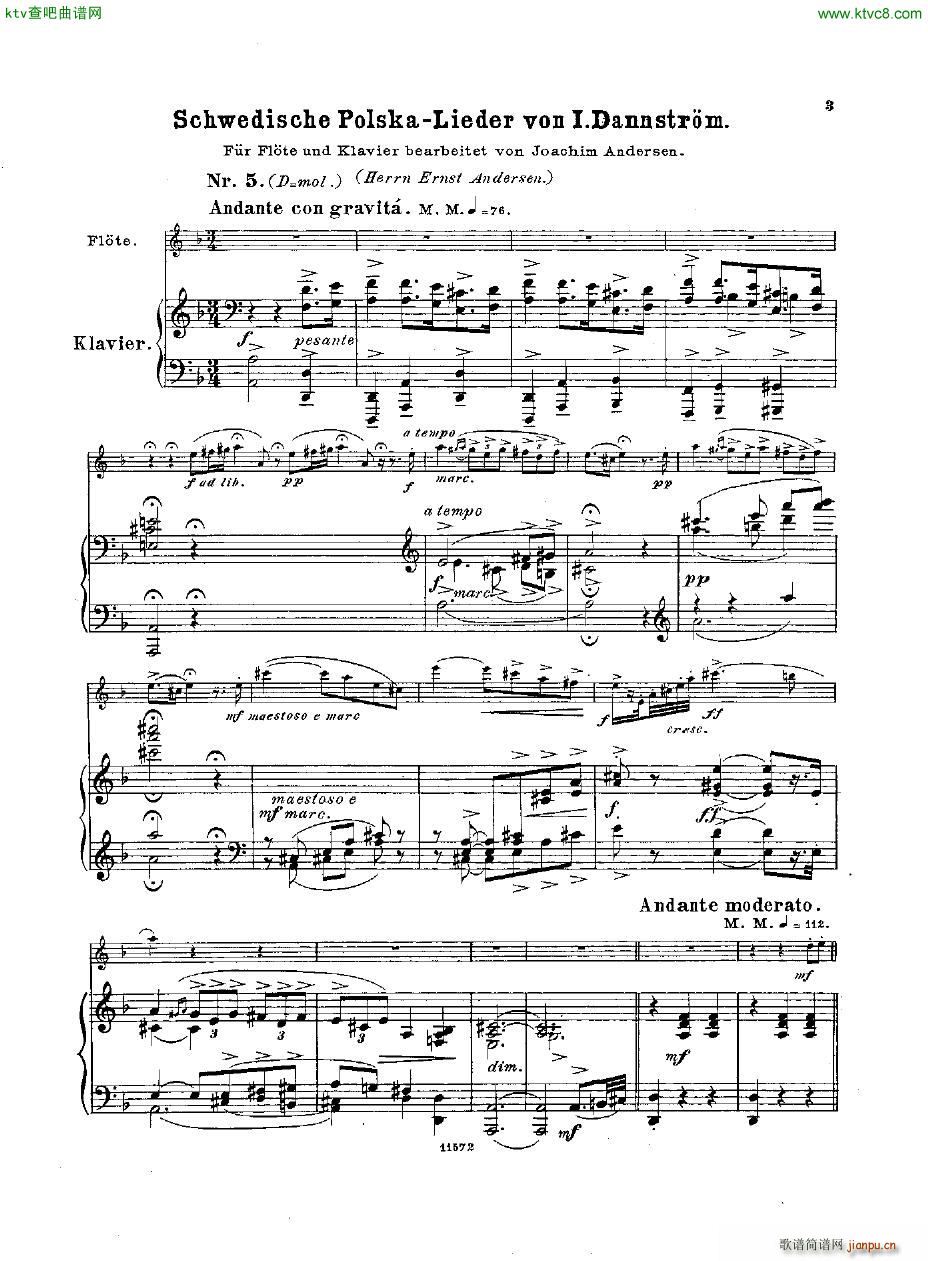 Andersen op 50 Schwedische Polska Lieder(钢琴谱)27