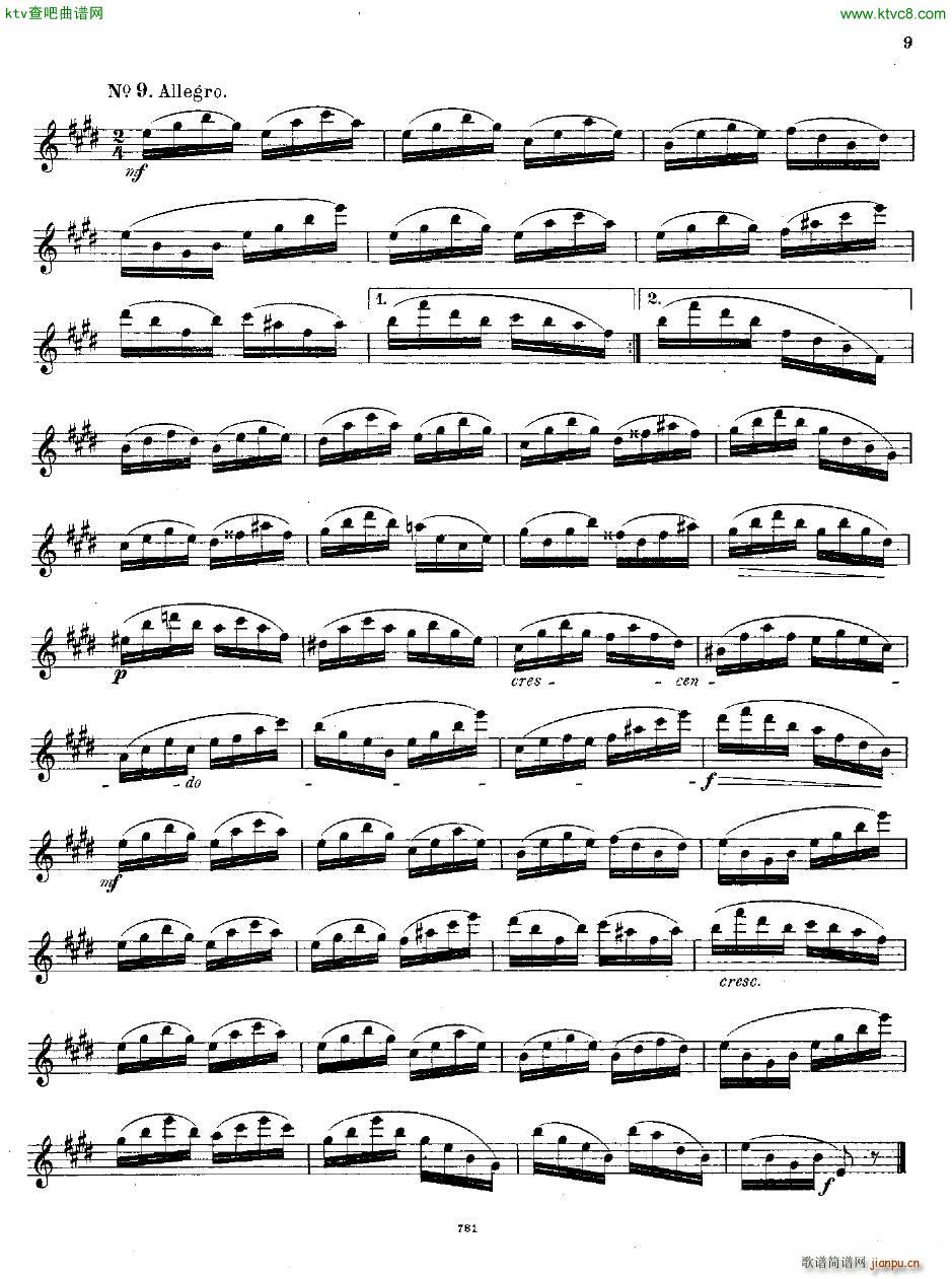 Andersen op 41 18 kleine Studien fl solo(钢琴谱)9