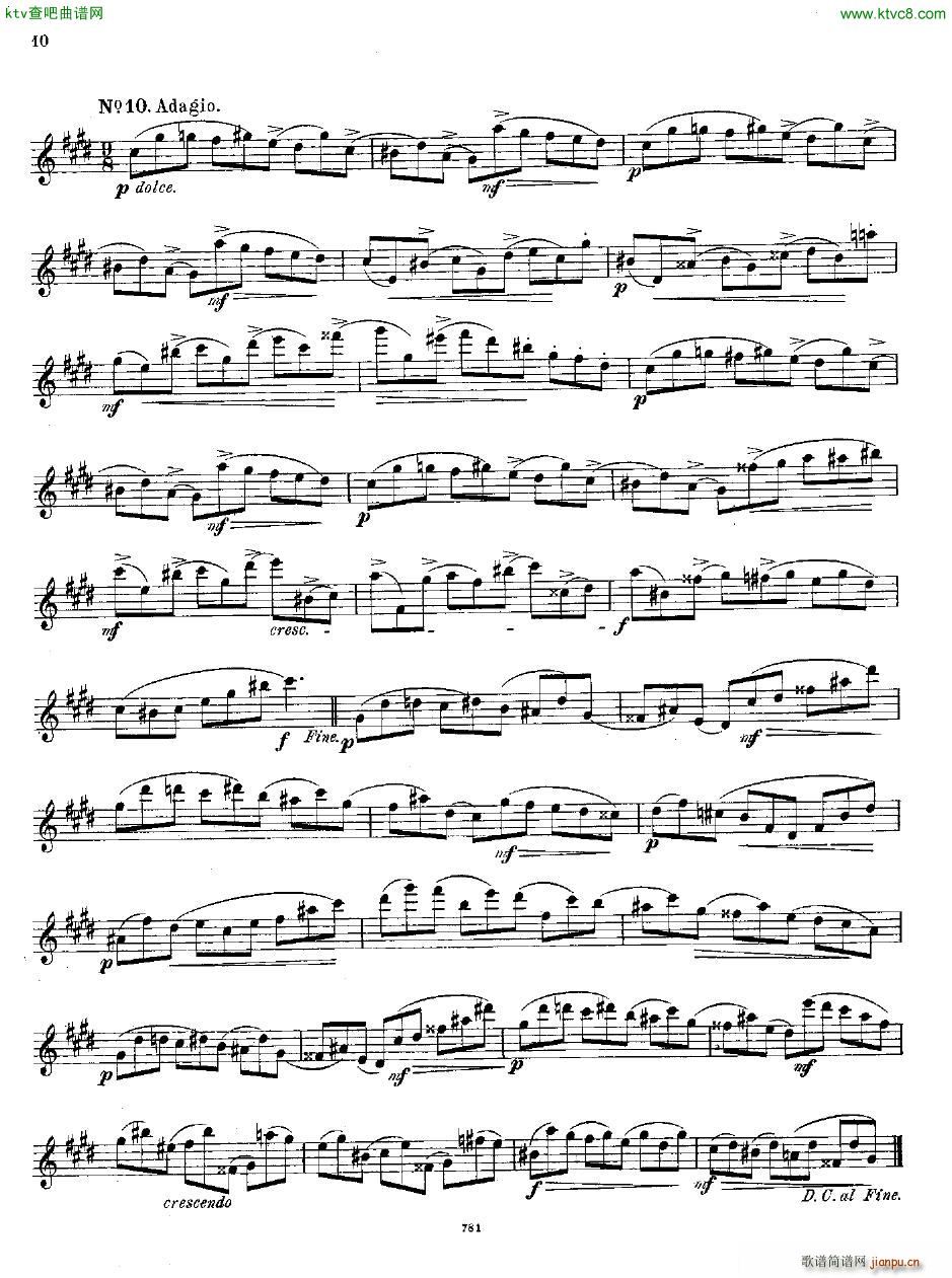 Andersen op 41 18 kleine Studien fl solo(钢琴谱)10