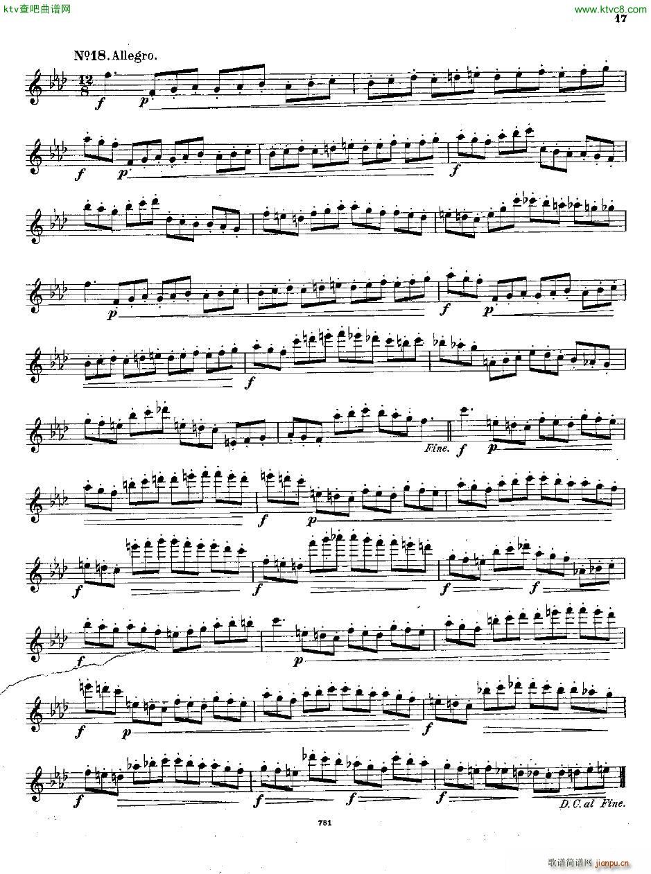 Andersen op 41 18 kleine Studien fl solo(钢琴谱)17