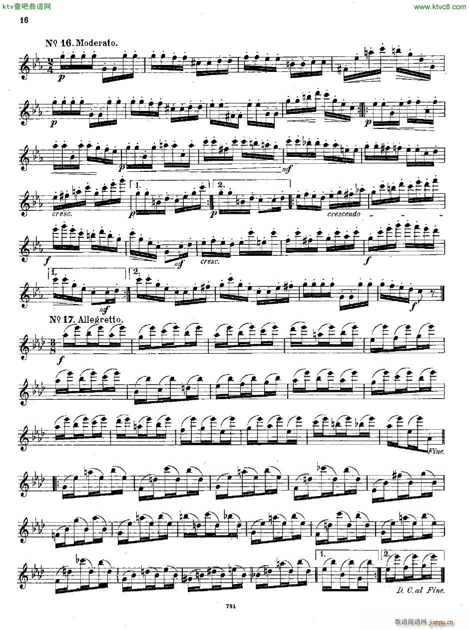 Andersen op 41 18 kleine Studien fl solo(钢琴谱)16