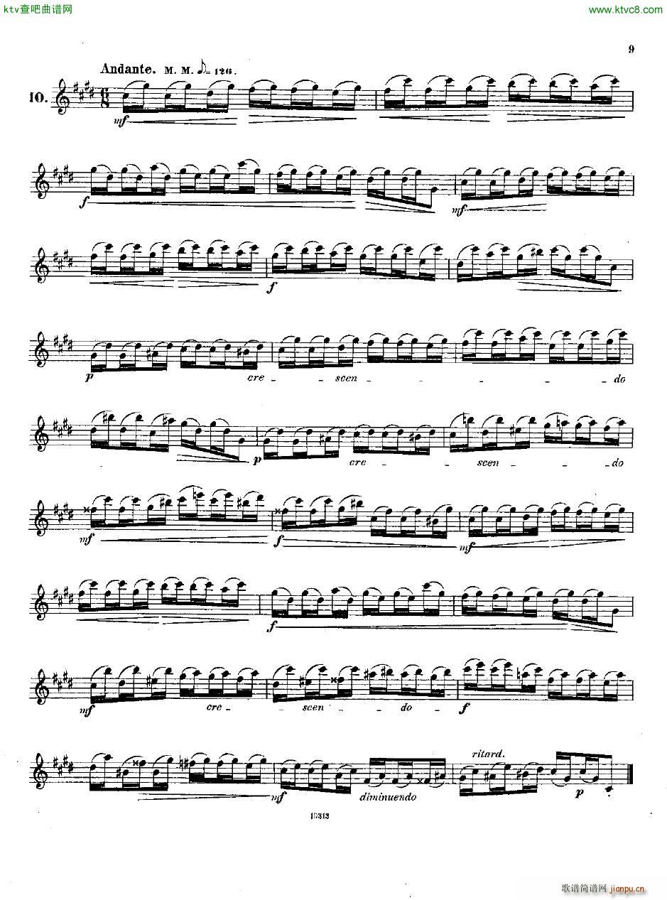 Andersen op 37 Kleine Capricen fl solo(钢琴谱)8