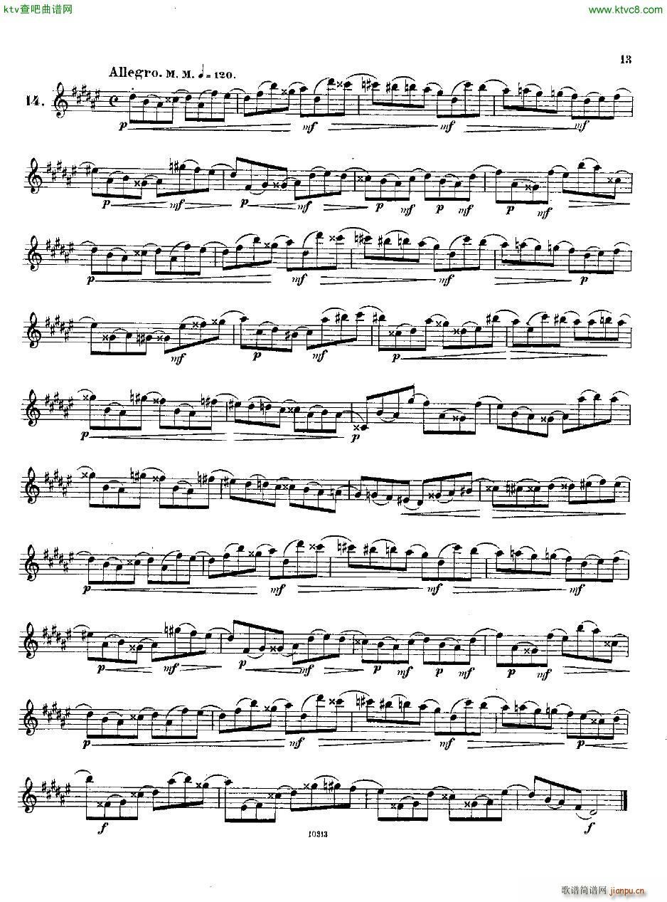 Andersen op 37 Kleine Capricen fl solo(钢琴谱)12