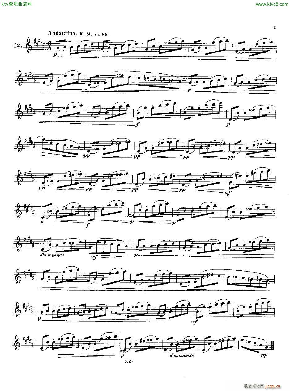 Andersen op 37 Kleine Capricen fl solo(钢琴谱)10