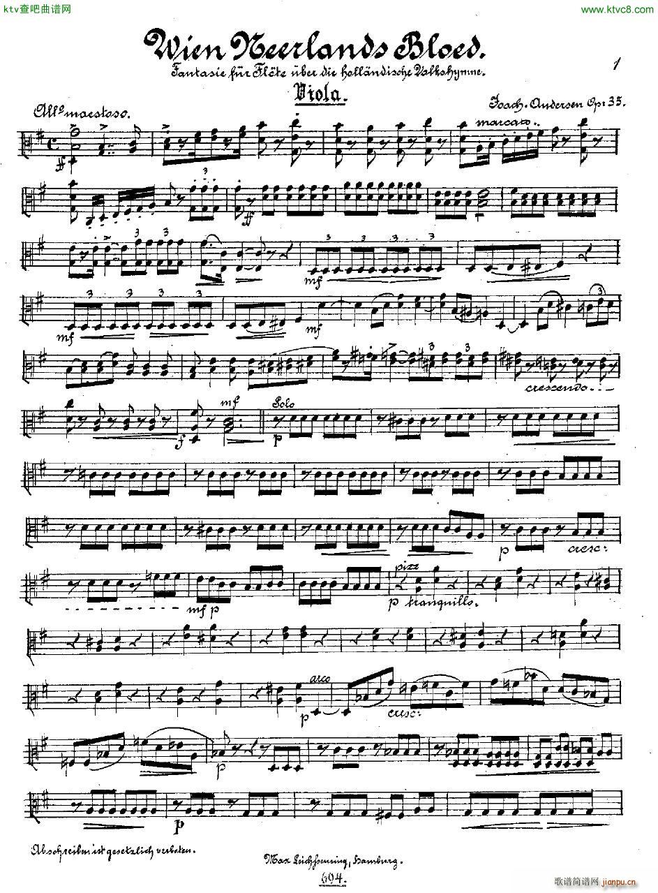 Andersen op 35 Wien Neerlands Bloed orch pts(钢琴谱)10