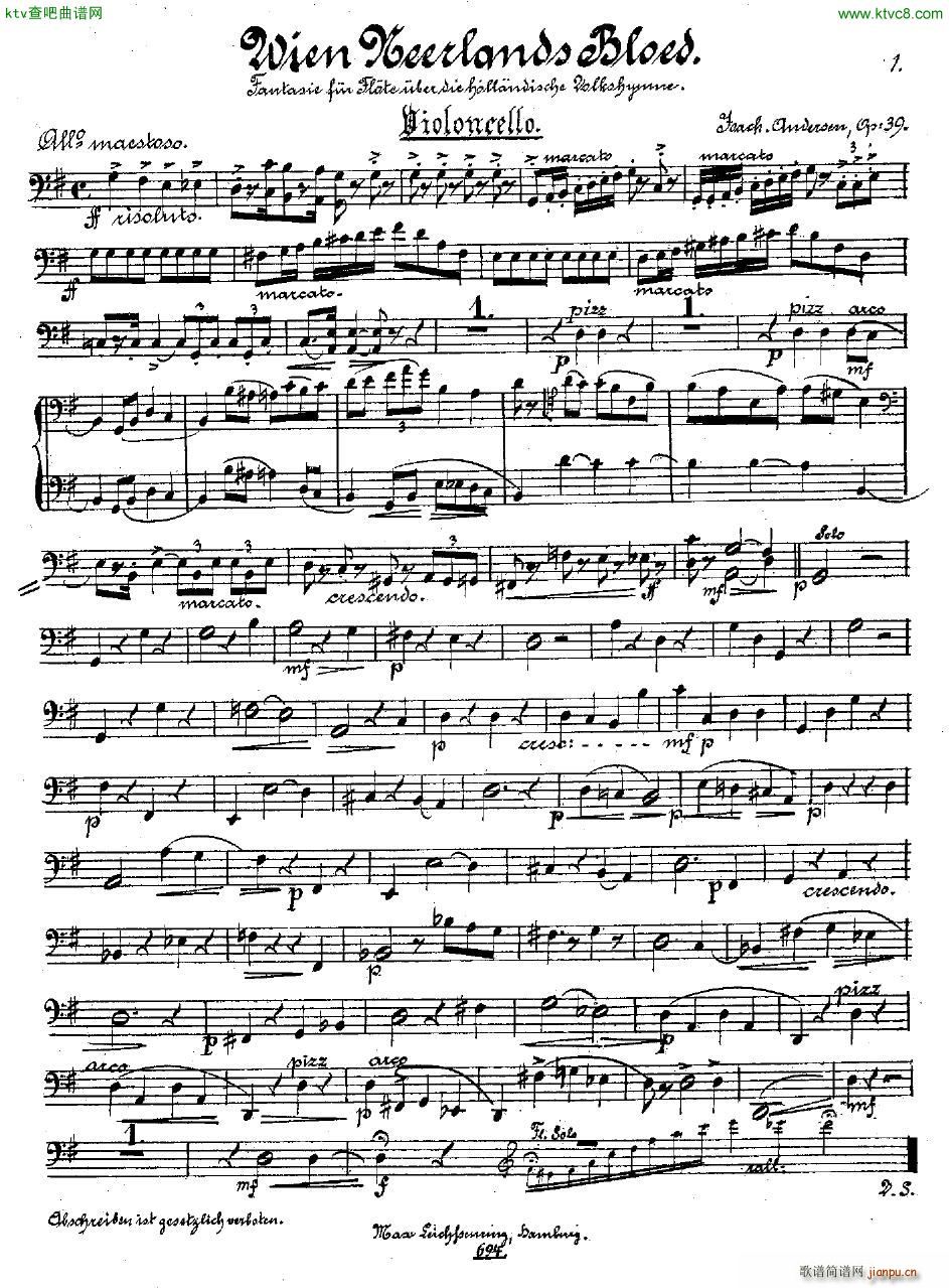 Andersen op 35 Wien Neerlands Bloed orch pts(钢琴谱)14