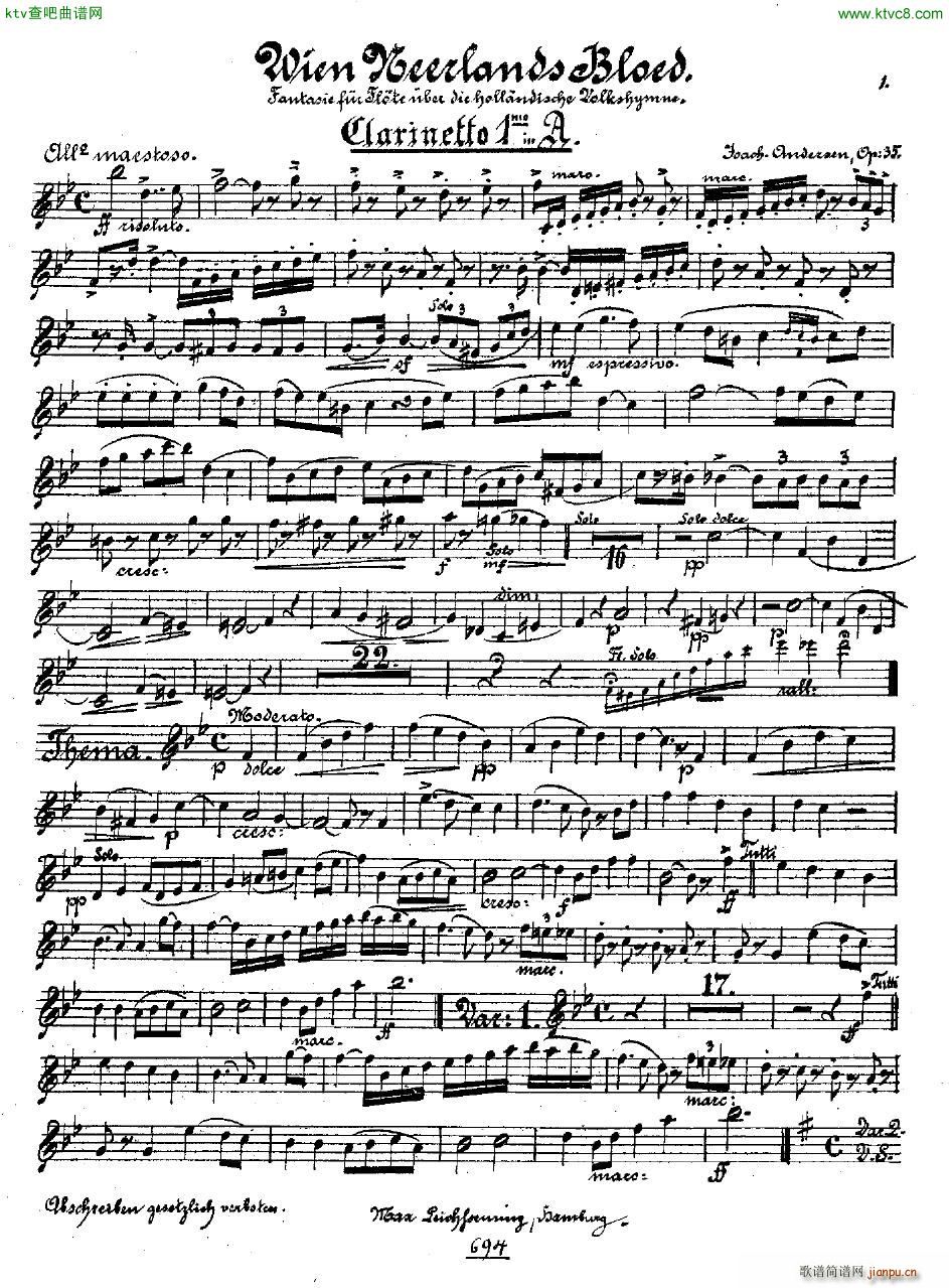 Andersen op 35 Wien Neerlands Bloed orch pts(钢琴谱)27