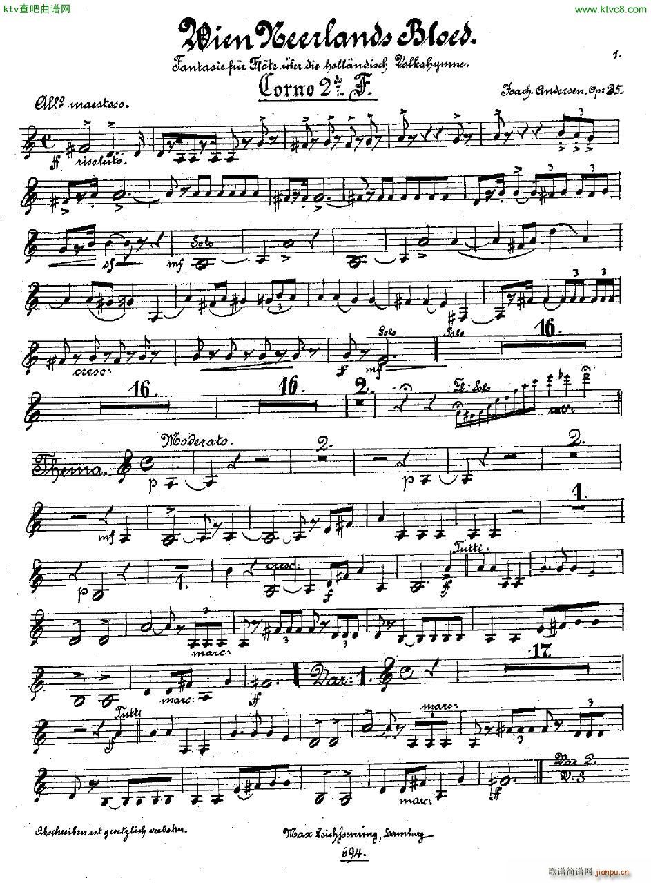 Andersen op 35 Wien Neerlands Bloed orch pts(钢琴谱)37
