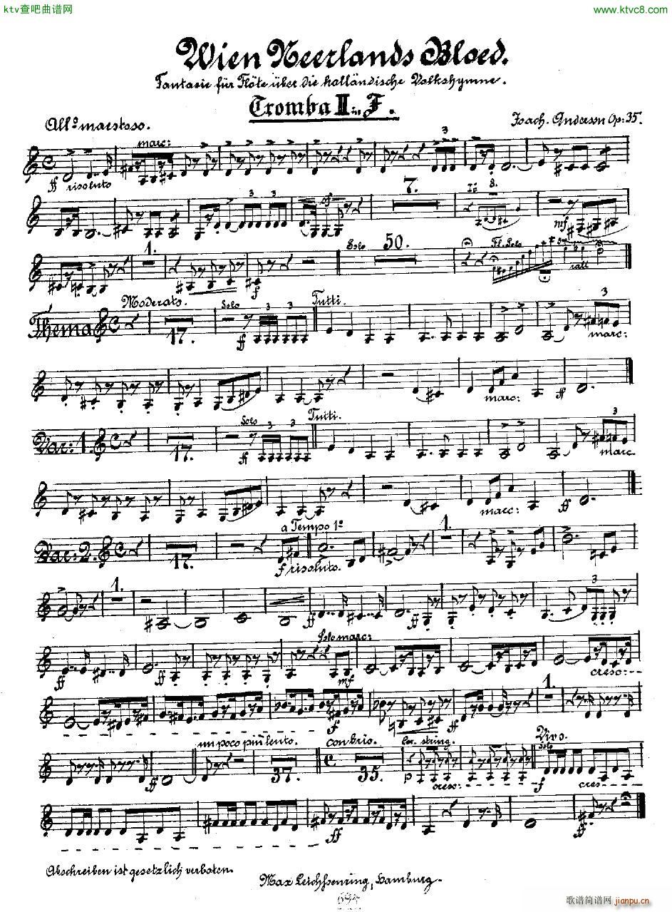 Andersen op 35 Wien Neerlands Bloed orch pts(钢琴谱)40