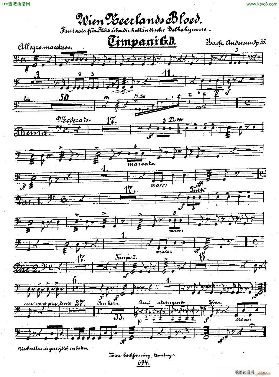 Andersen op 35 Wien Neerlands Bloed orch pts(钢琴谱)44