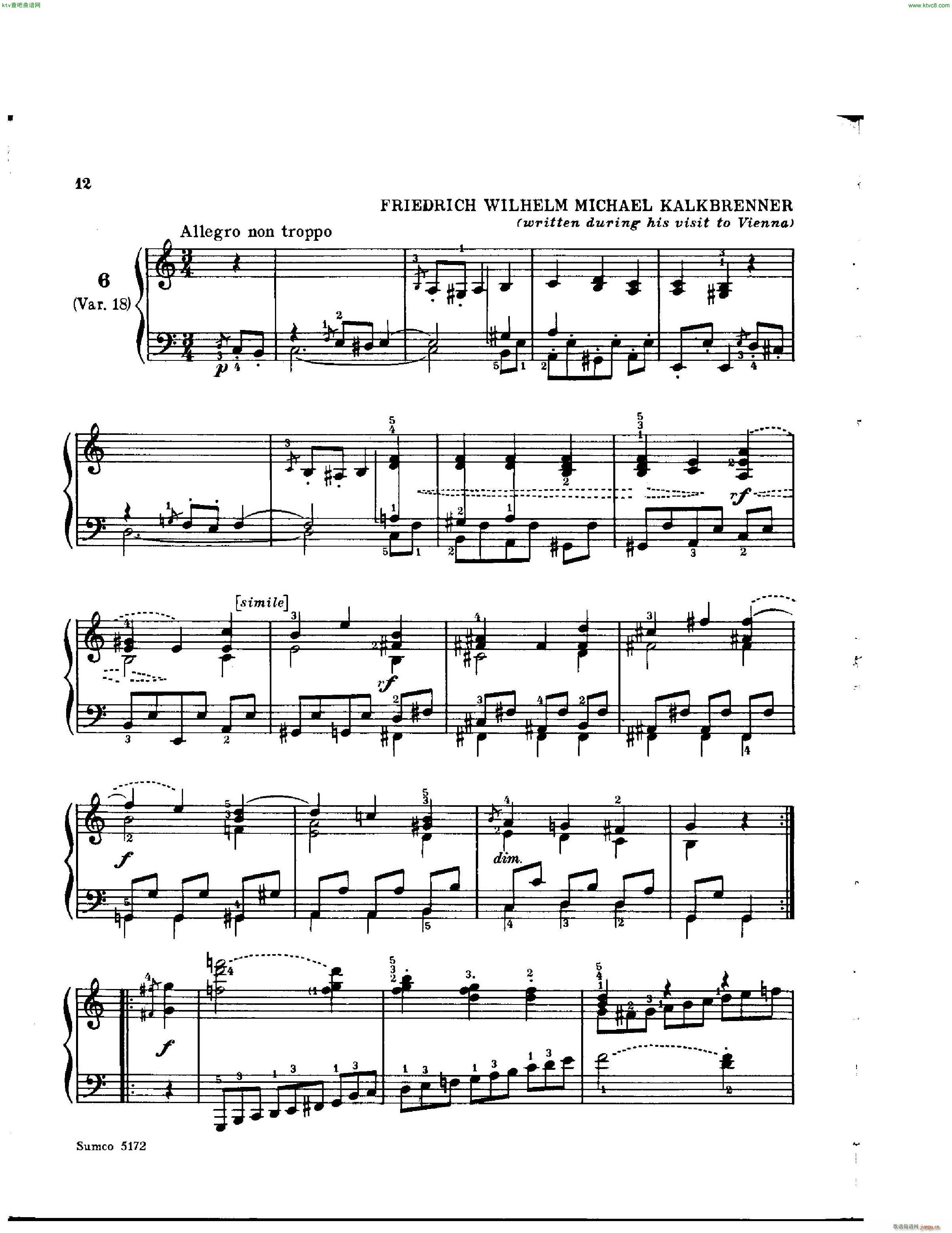 diabelli various variations not beethoven no cover(钢琴谱)8