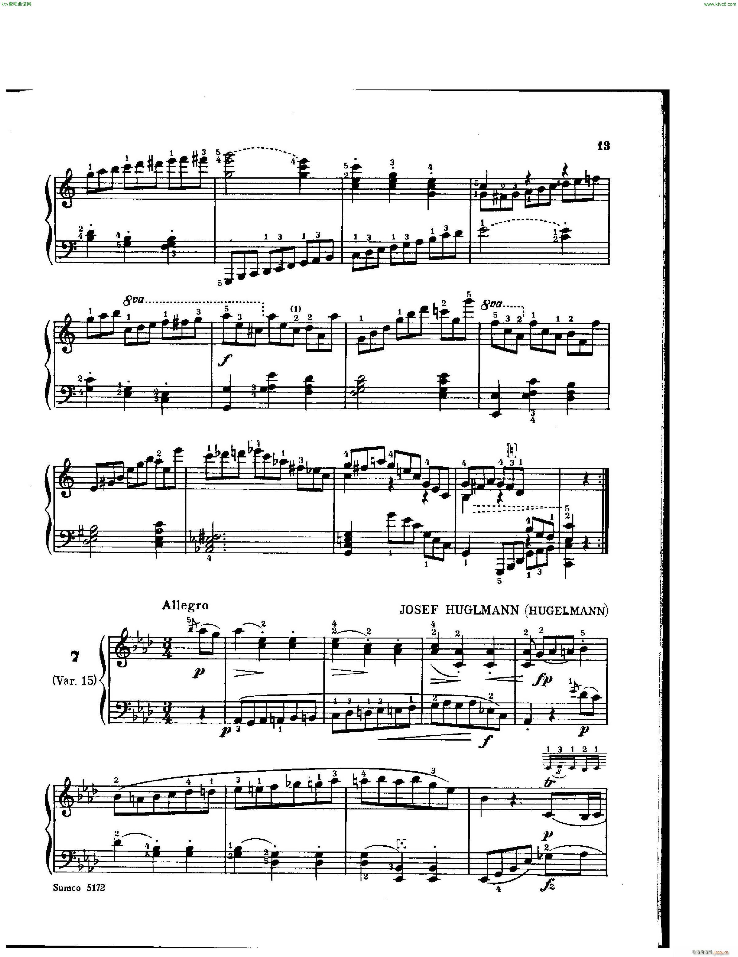 diabelli various variations not beethoven no cover(钢琴谱)9