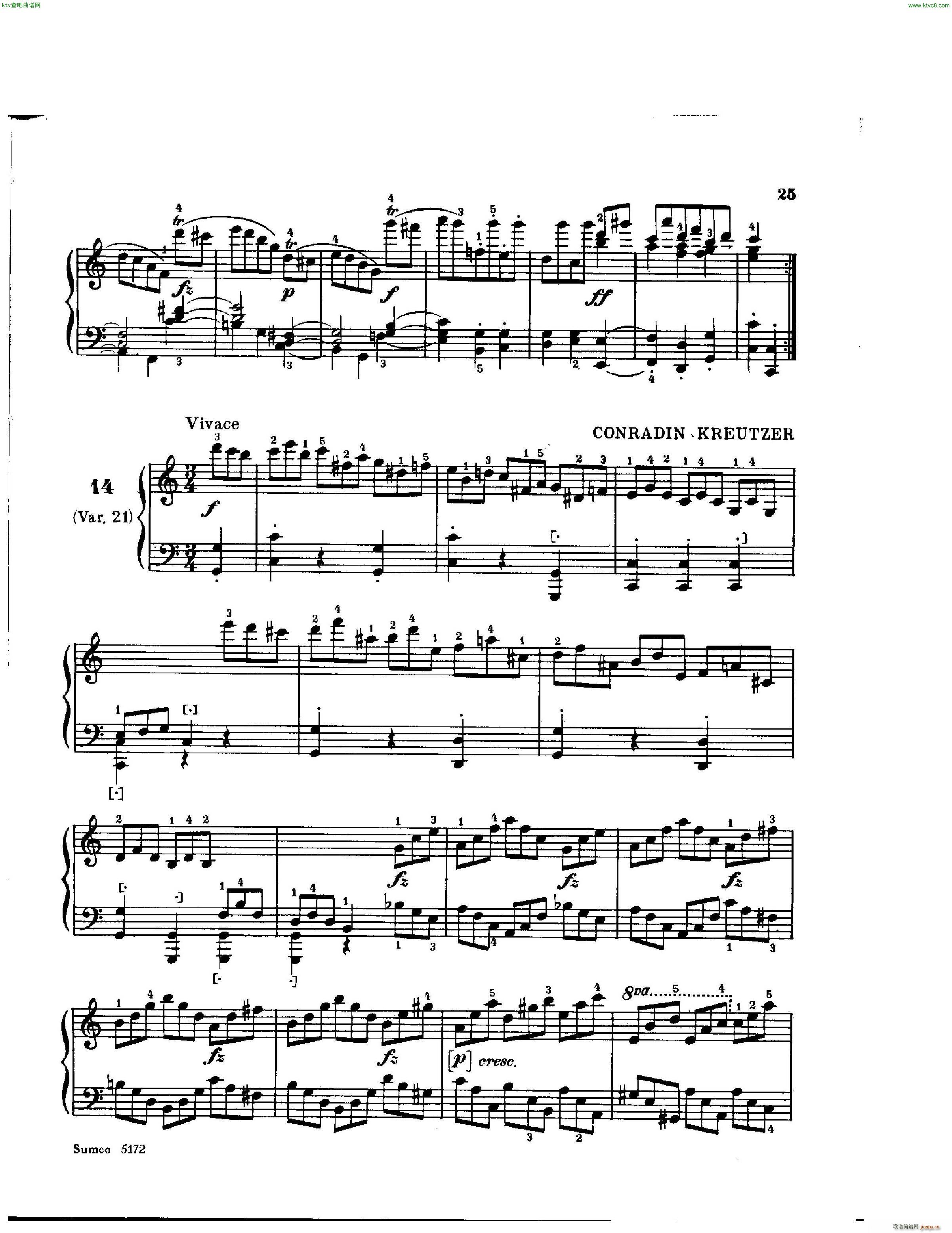 diabelli various variations not beethoven no cover(钢琴谱)21