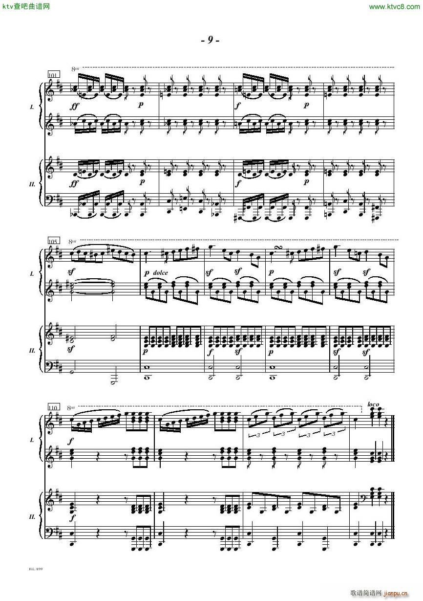 Diabelli Sonata Op33 For Two Pianos(钢琴谱)9