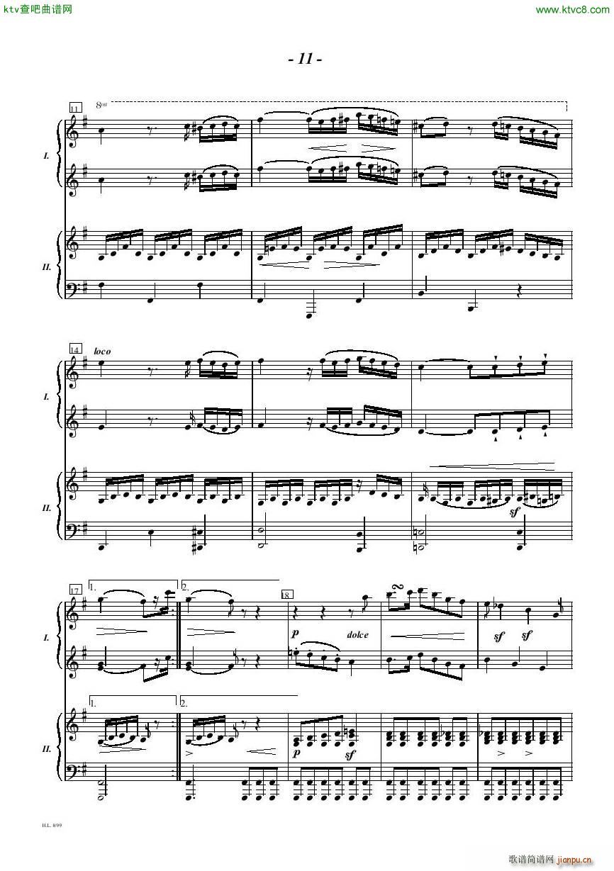 Diabelli Sonata Op33 For Two Pianos(钢琴谱)11