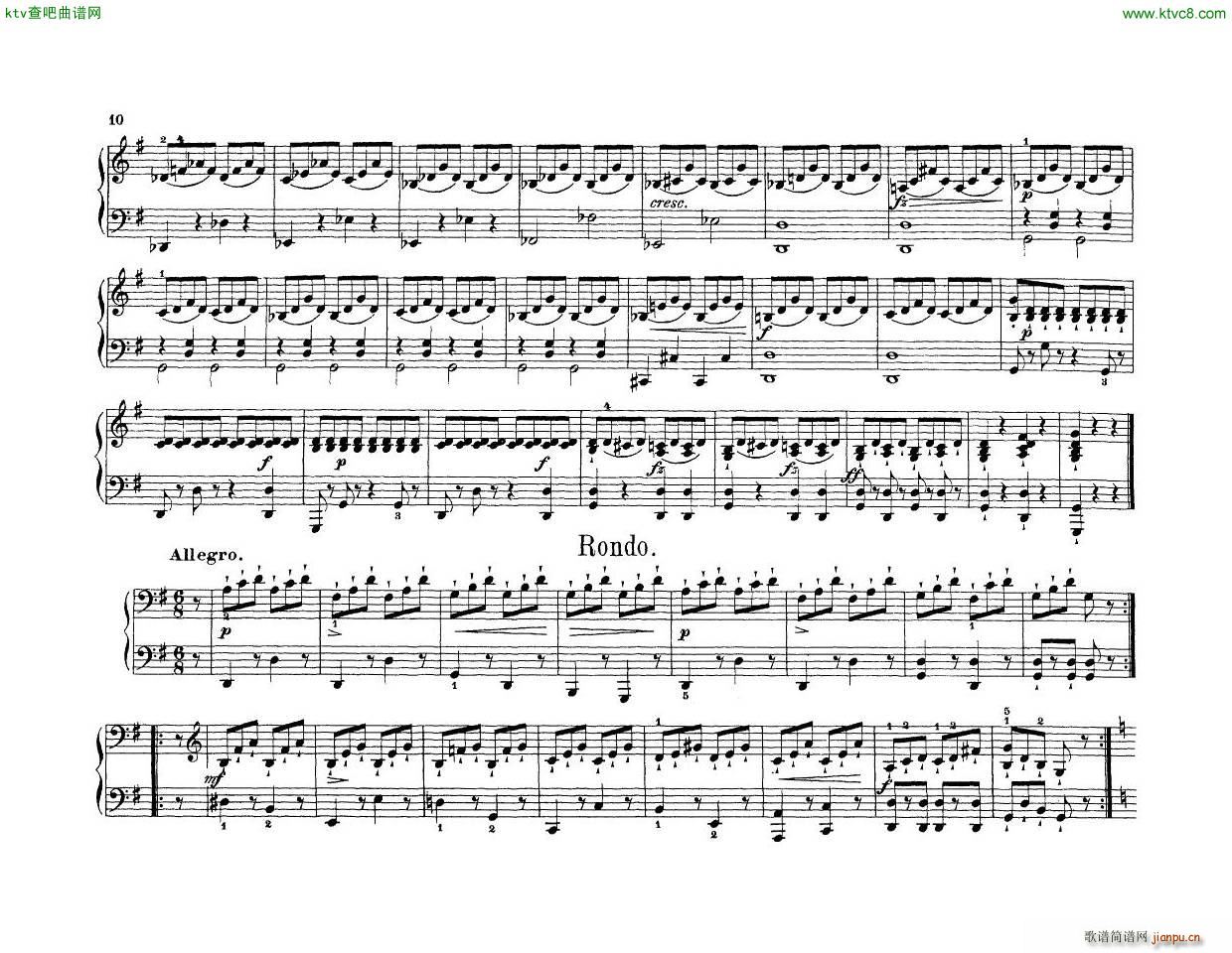 Anton Diabelli Sonates Mignonnes Op 150 Rondeau(钢琴谱)13