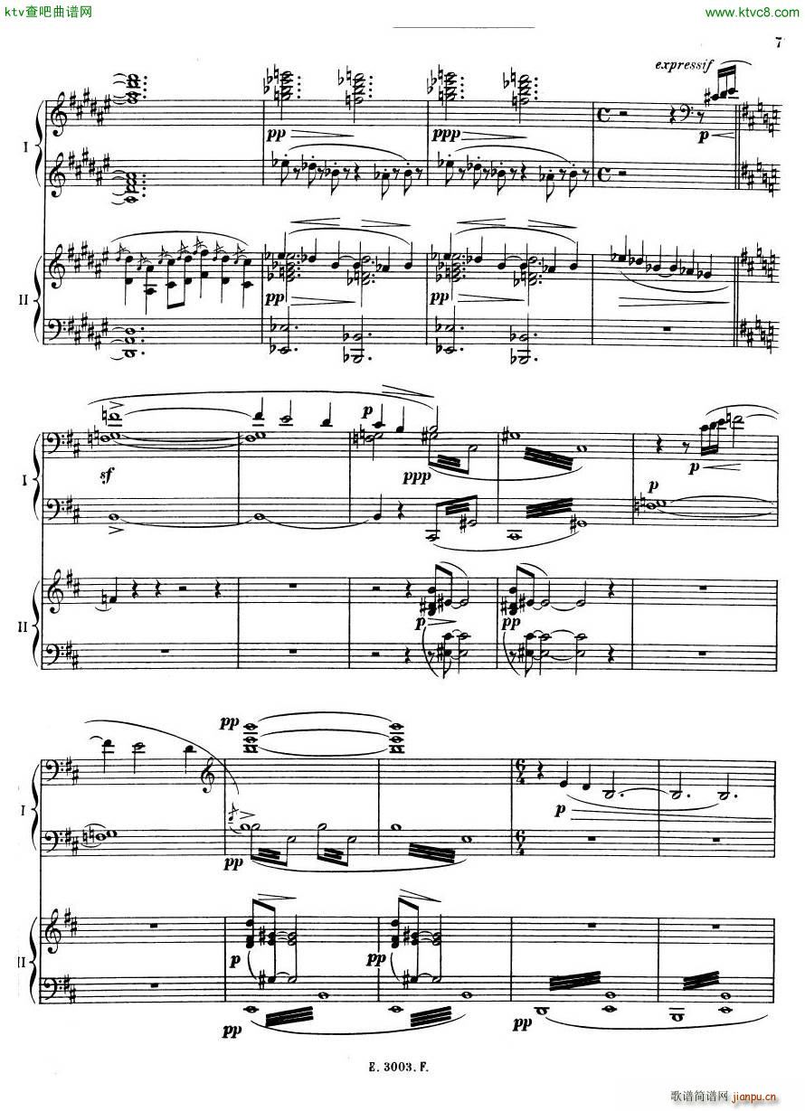 Debussy Ravel 3 Nocturnes 2pno(钢琴谱)7