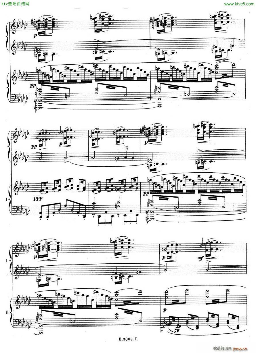Debussy Ravel 3 Nocturnes 2pno(钢琴谱)43