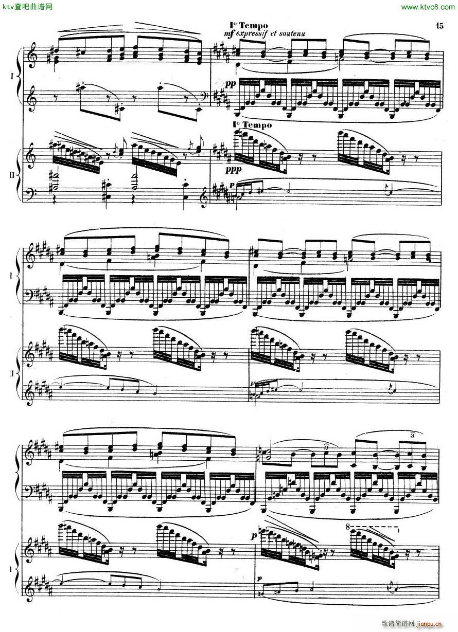 Debussy Ravel 3 Nocturnes 2pno(钢琴谱)46