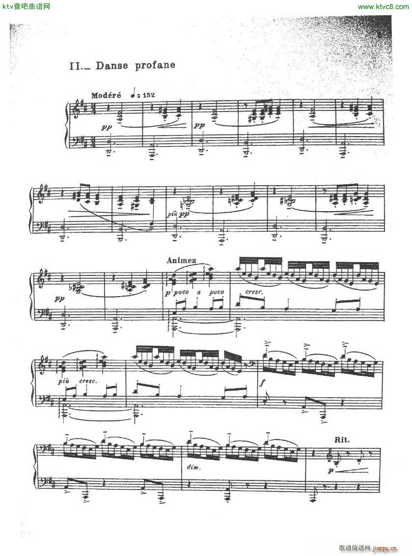 debussy durand danse profane(钢琴谱)1