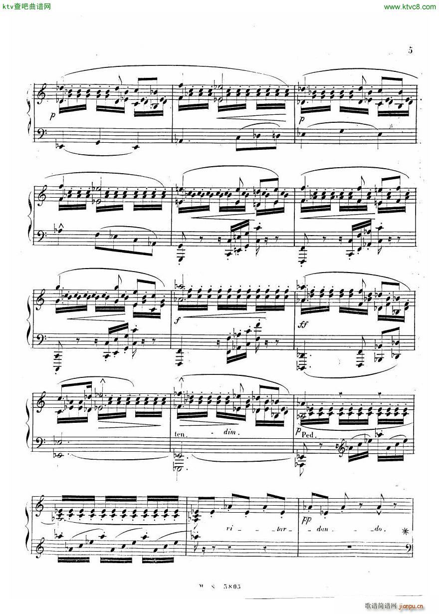 Dreyschock etude Le Tremolo(钢琴谱)5