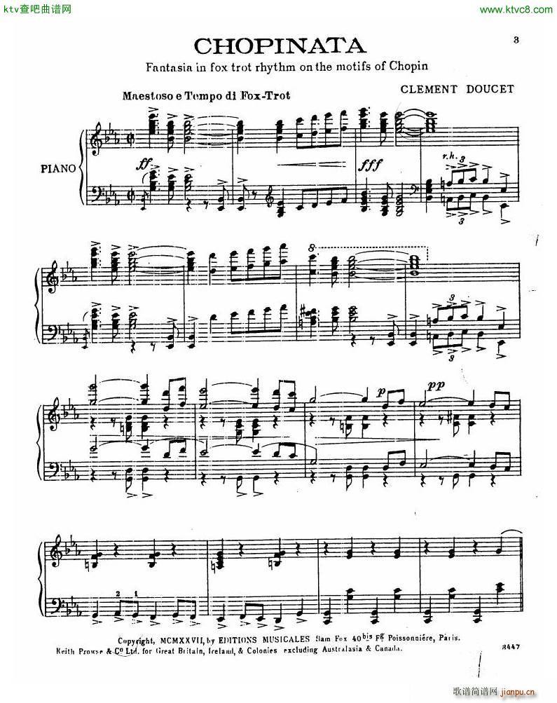 doucet chopiniata(钢琴谱)1