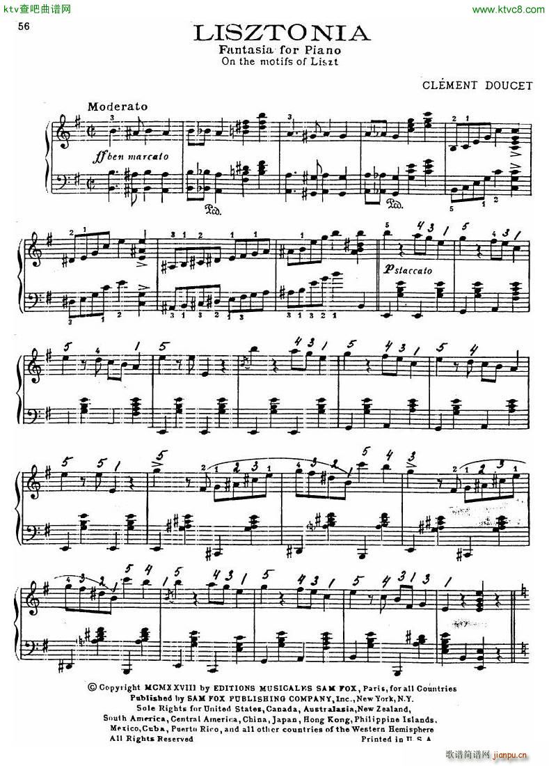 Doucet Lisztonia(钢琴谱)1