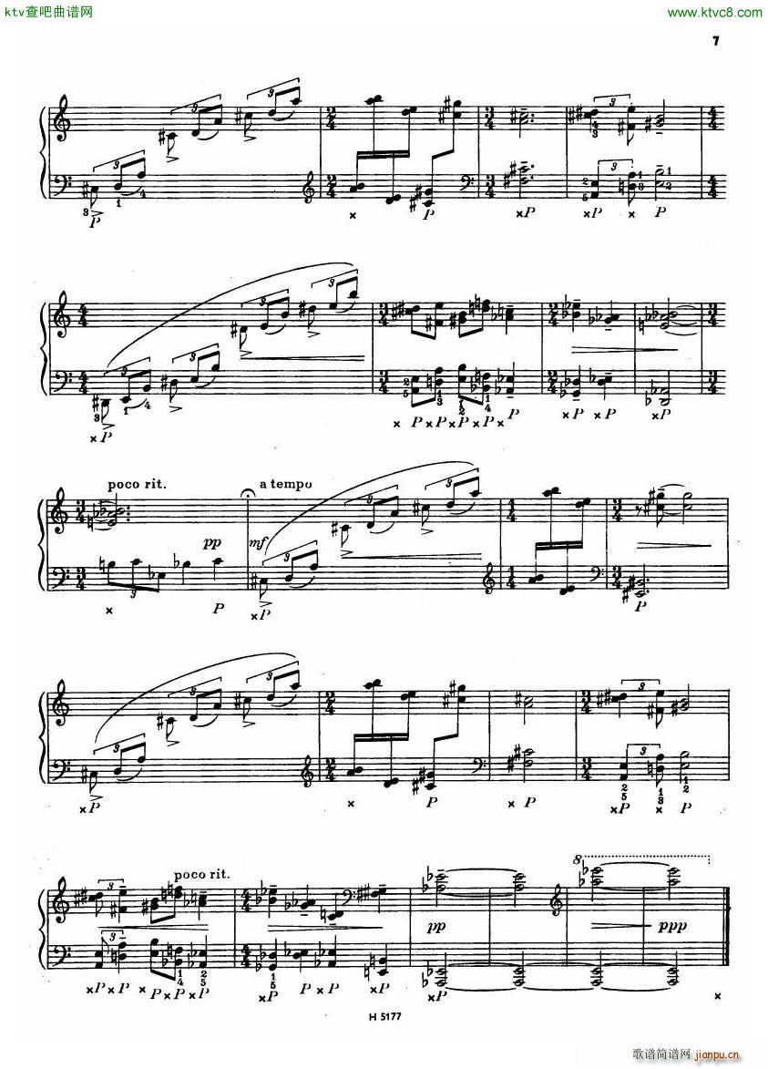 Dlouhy 7 bagatelles(钢琴谱)5