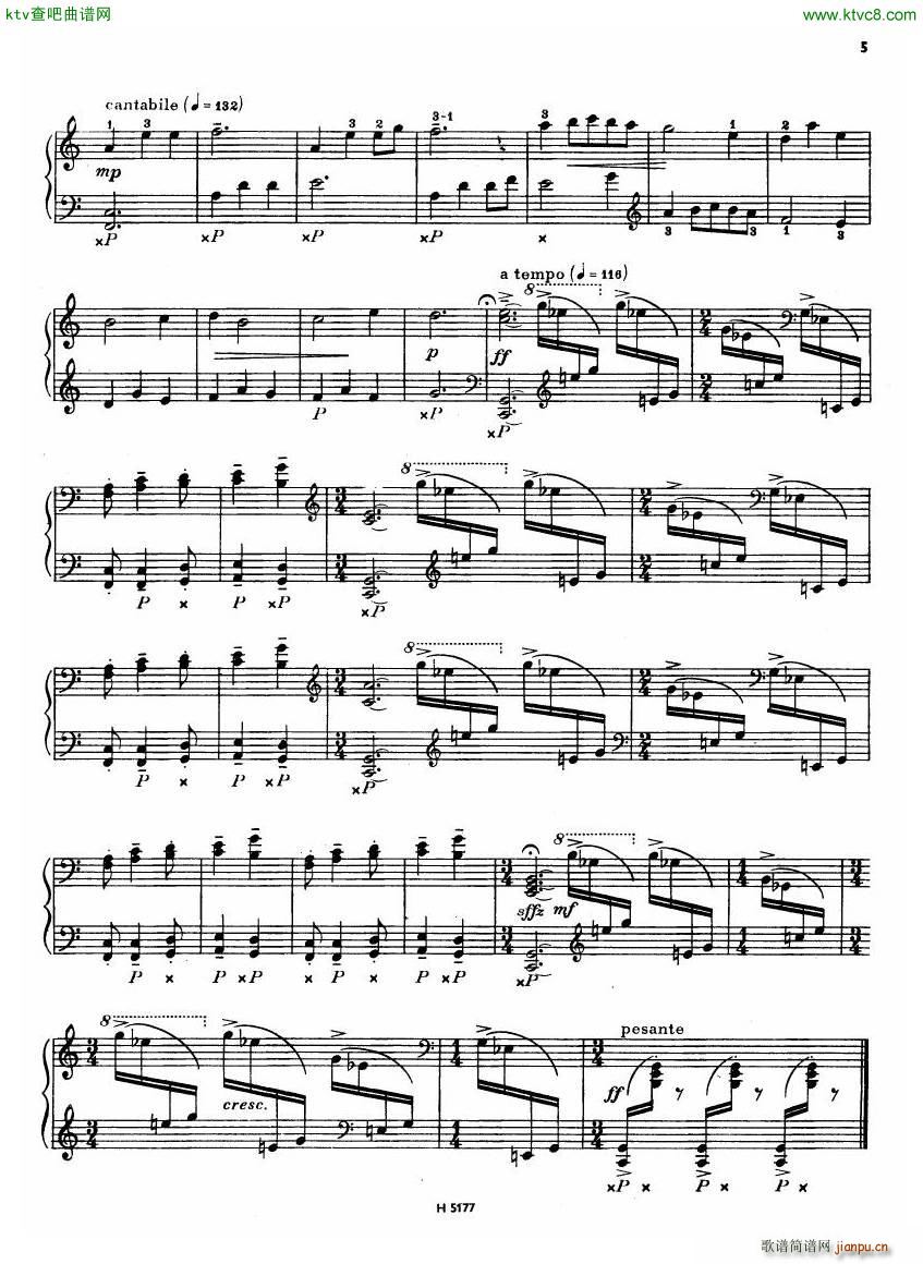 Dlouhy 7 bagatelles(钢琴谱)3