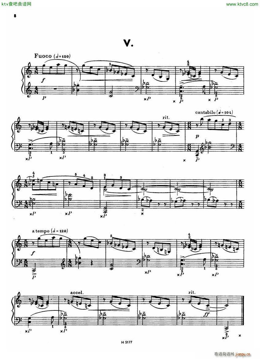 Dlouhy 7 bagatelles(钢琴谱)6