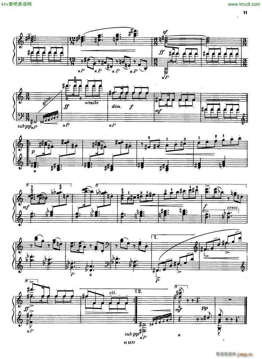 Dlouhy 7 bagatelles(钢琴谱)9