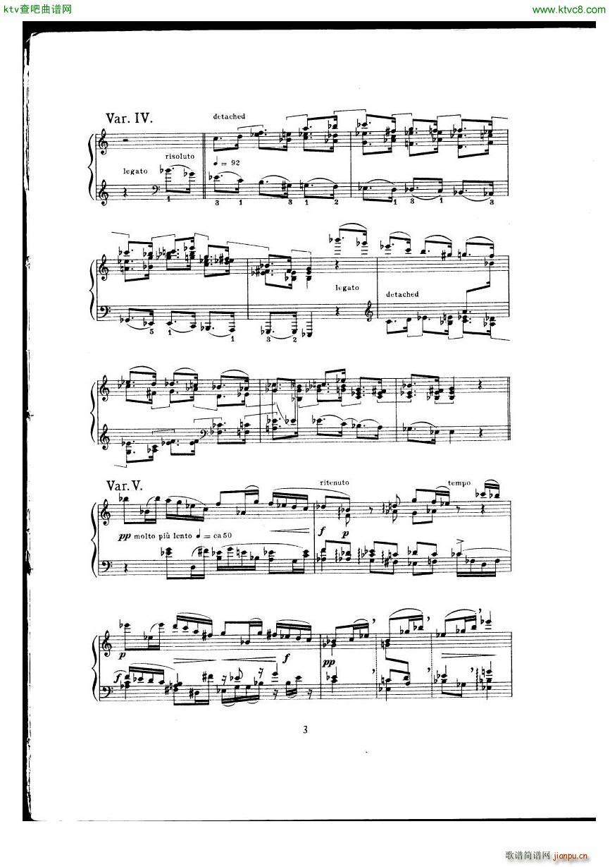 van Dieren Theme Variations(钢琴谱)3