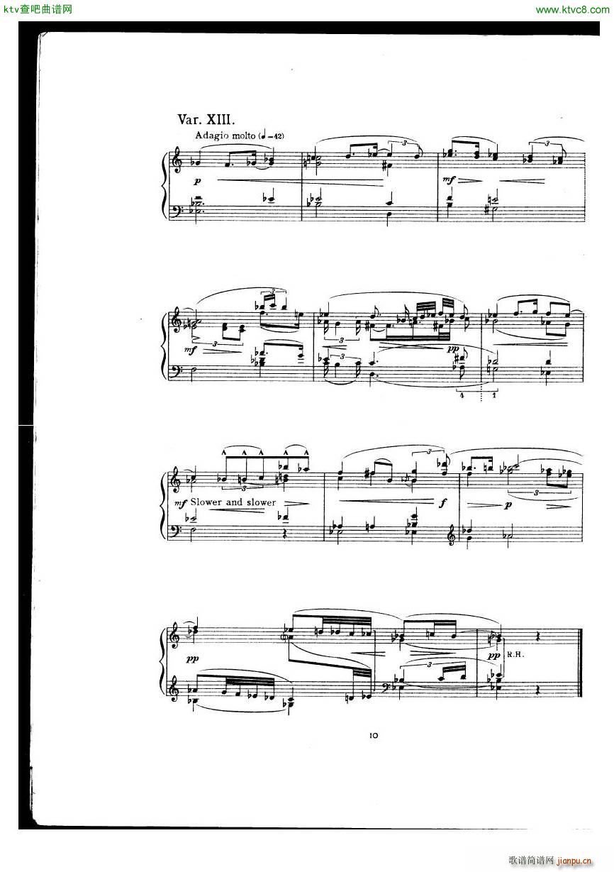 van Dieren Theme Variations(钢琴谱)10