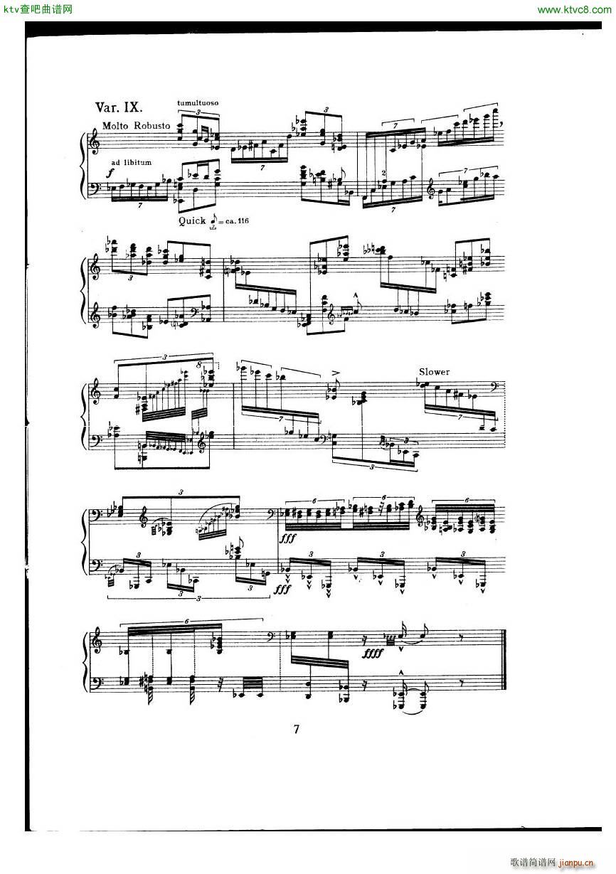 van Dieren Theme Variations(钢琴谱)5