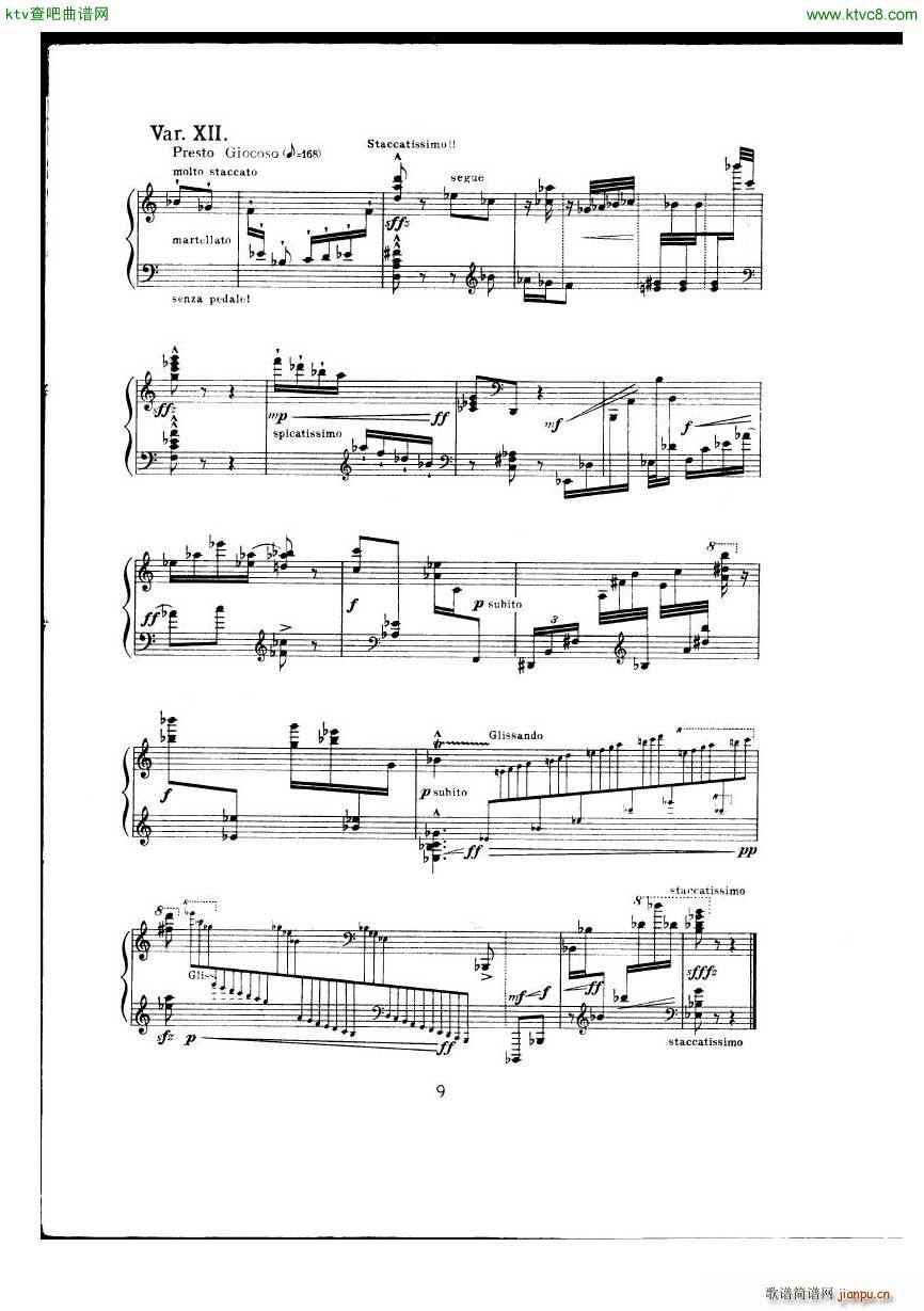 van Dieren Theme Variations(钢琴谱)9