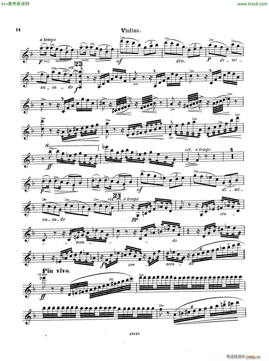 Arensky op 32 Piano Trio No 1 in D minor 1894 二(钢琴谱)32