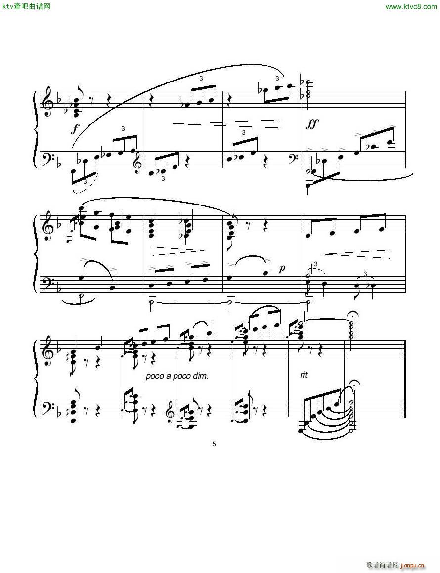 Antipov op 5 no 1 Romance in F(钢琴谱)5
