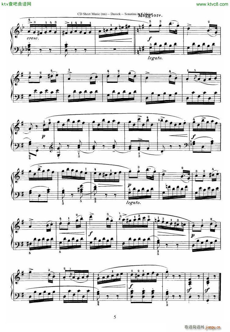 Dussek Sonatina in G Major(钢琴谱)5