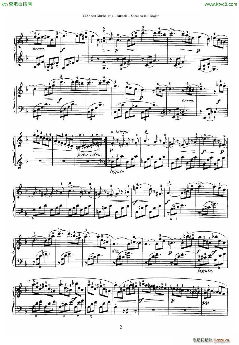Dussek Sonatina in G Major(钢琴谱)13