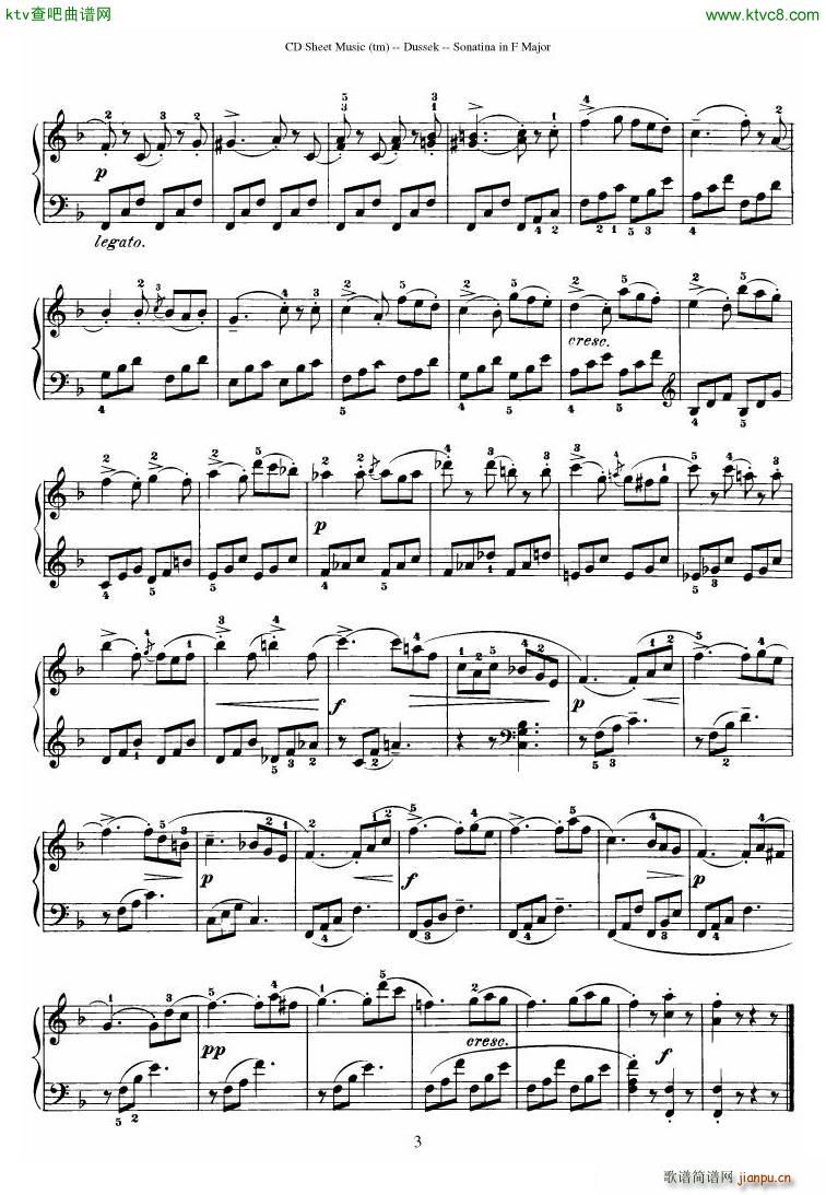 Dussek Sonatina in G Major(钢琴谱)14