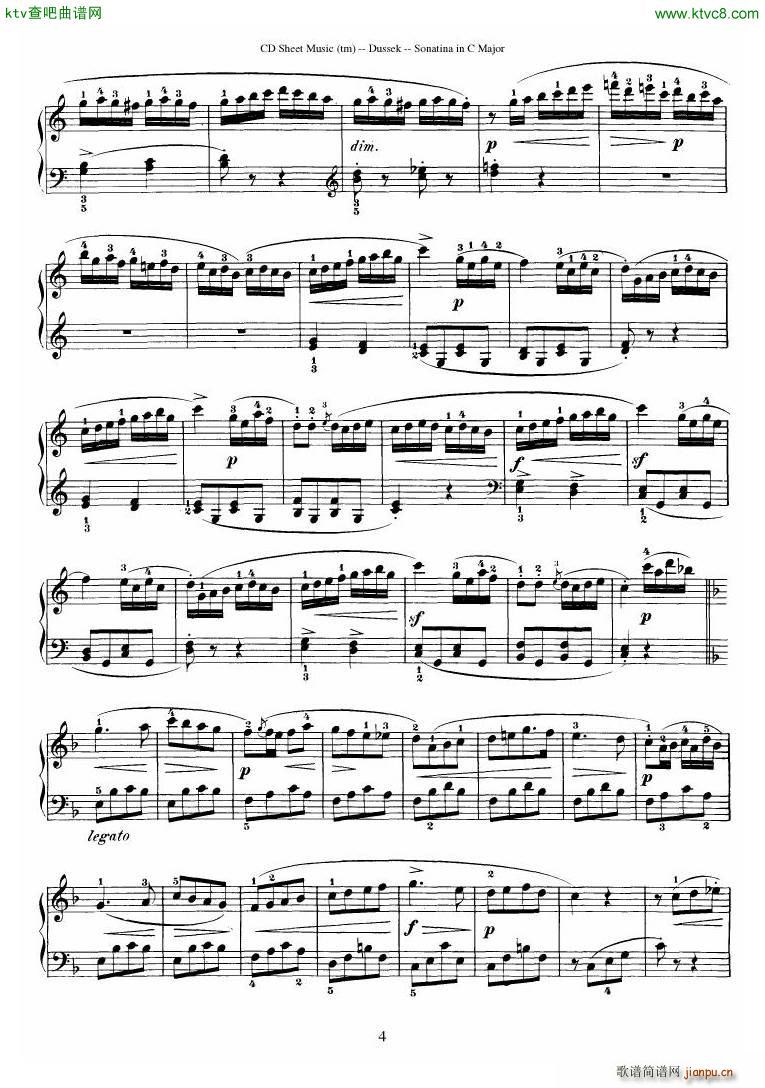 Dussek Sonatina in G Major(钢琴谱)9