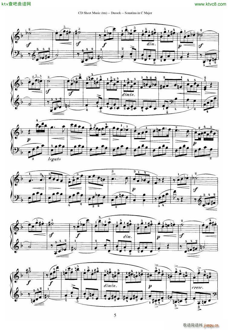 Dussek Sonatina in G Major(钢琴谱)10